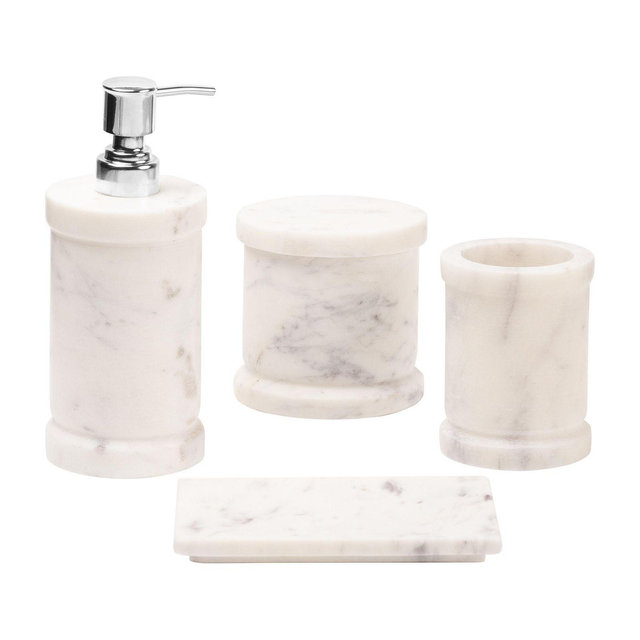 GAURI KOHLI Duval Marble Bath Accessories, Set of 4