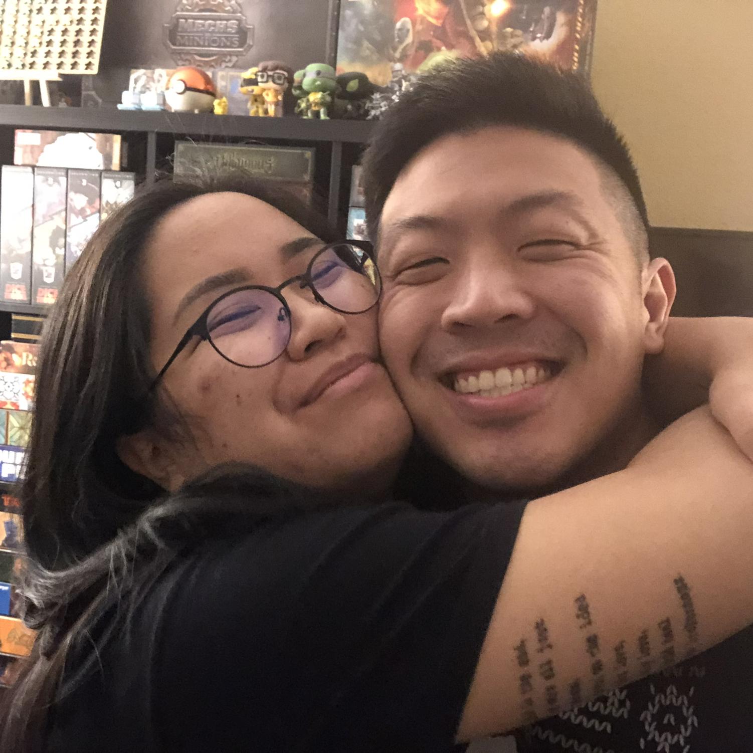 Our 2nd anniversary where we stayed in, ordered out, and played board games all day!