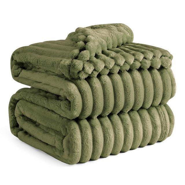 Bedsure Cypress Fleece Queen Blanket for Couch - Super Soft Cozy Blankets for Women, Cute Small Blanket for Girls, 90x90 Inches