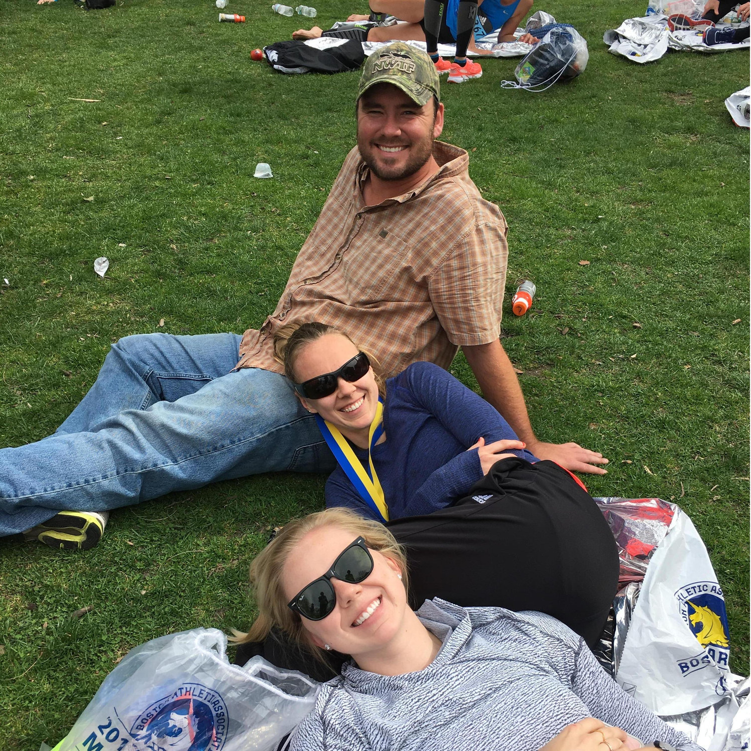 Boston Marathon completed. Napping commencing