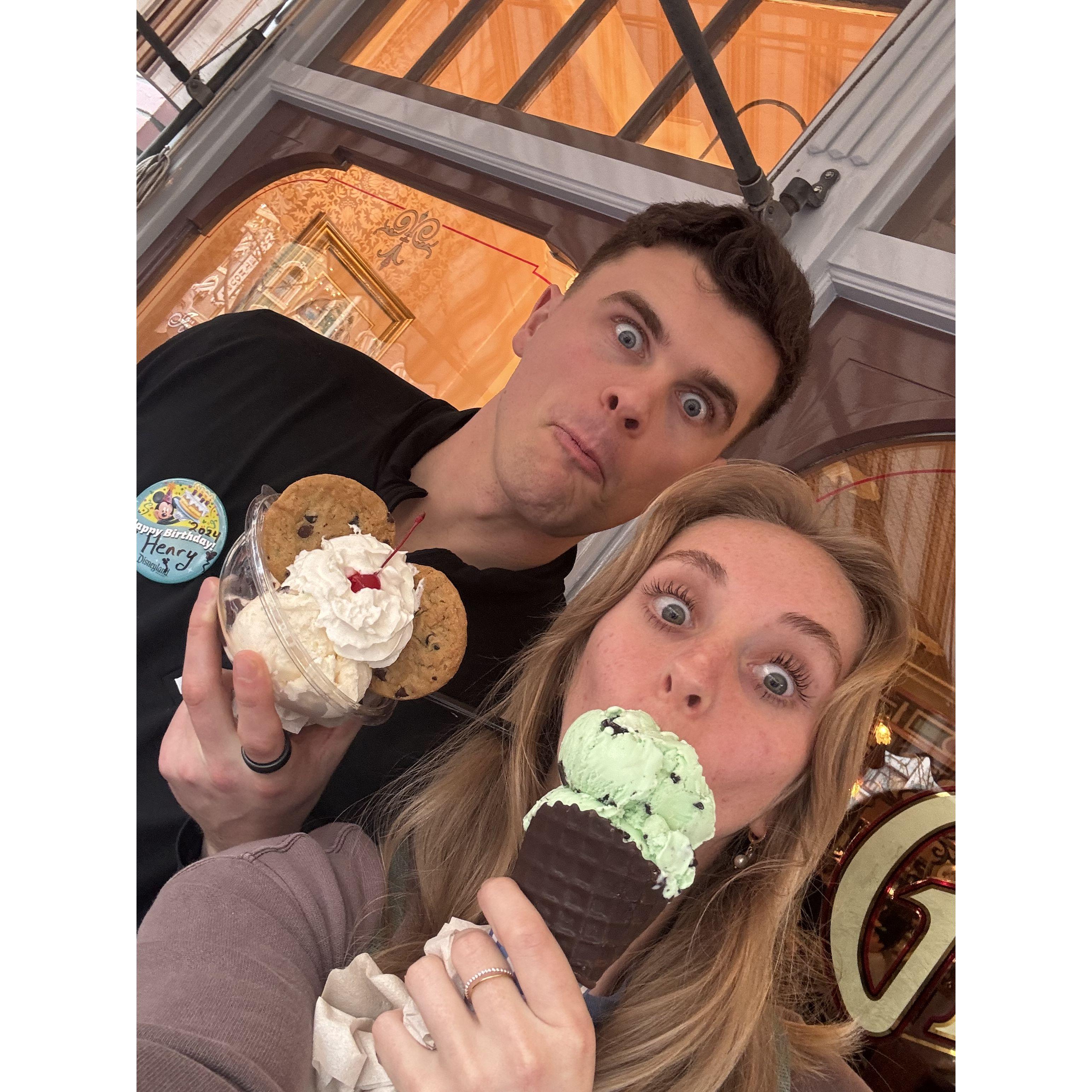 February 2024 - Celebrated Henry's birthday at Disneyland, with our favorite treat!