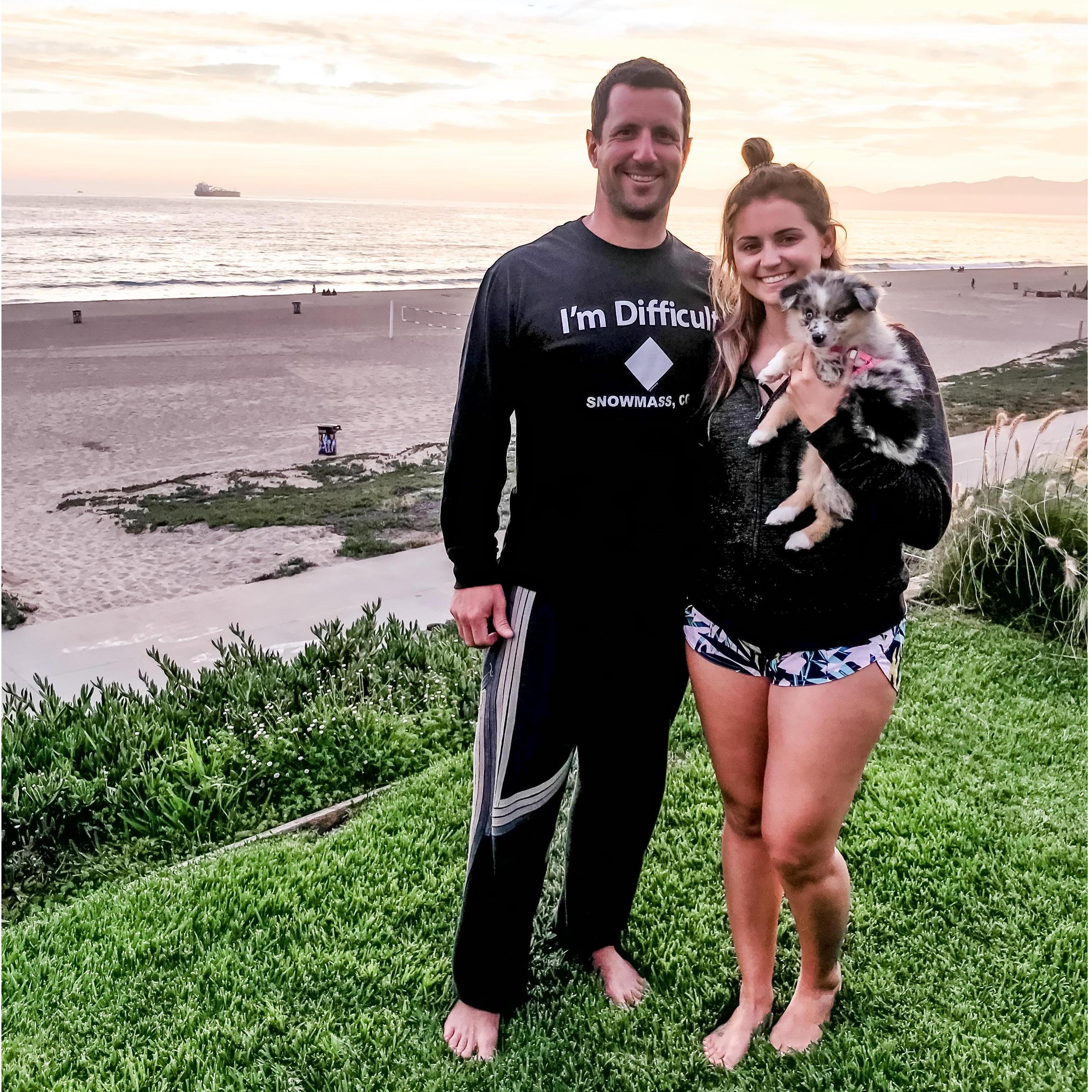 First family photo just a couple of days after he proposed with the puppy :)
