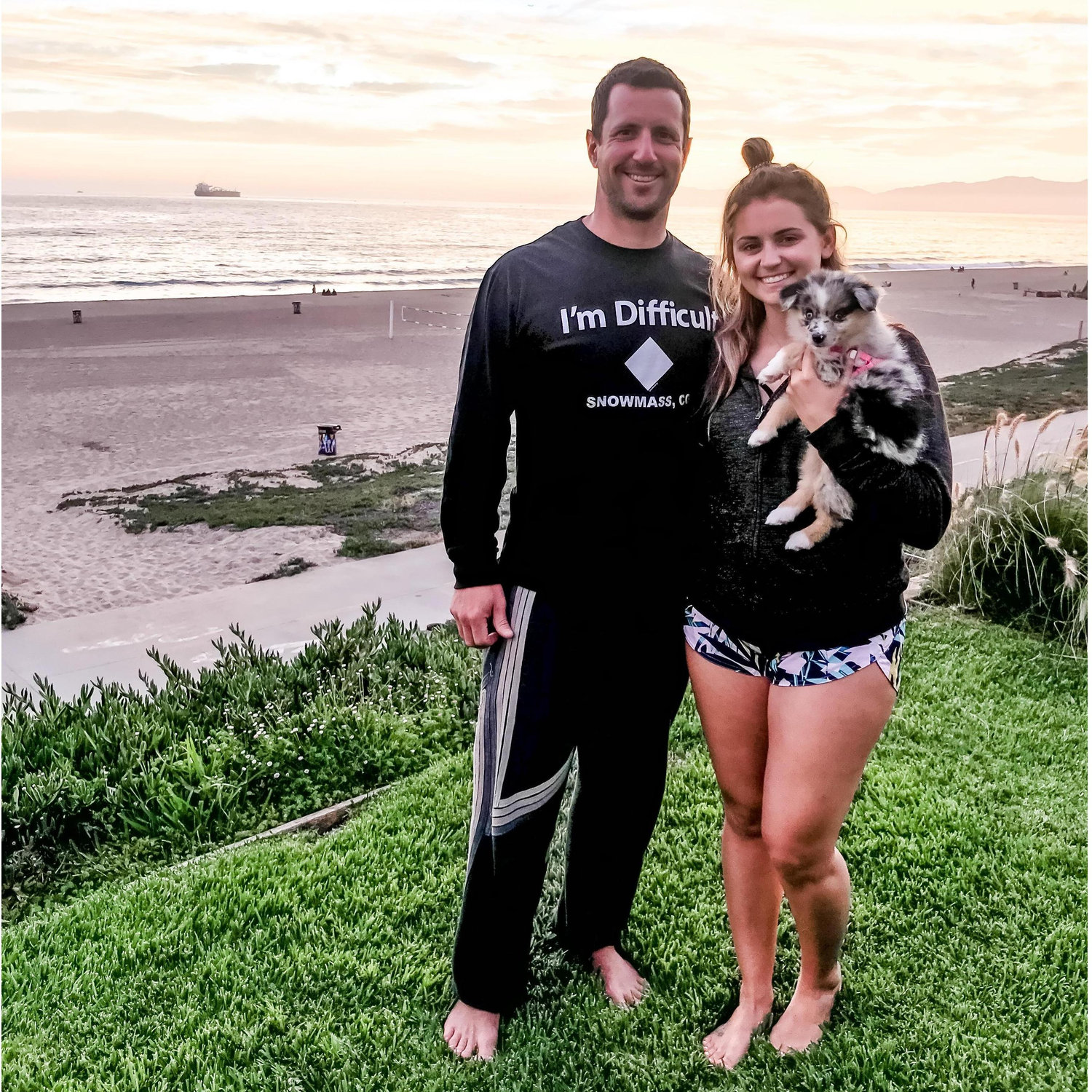 First family photo just a couple of days after he proposed with the puppy :)
