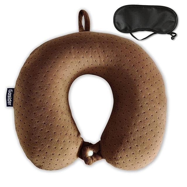 Gosider Memory Foam Travel Pillow, Comfortable Travel Neck Pillow U Shape, Support Neck and Head to Relieve Fatigue, Portable Neck Pillow Suitable for Planes, Trains, Self-Driving Cars