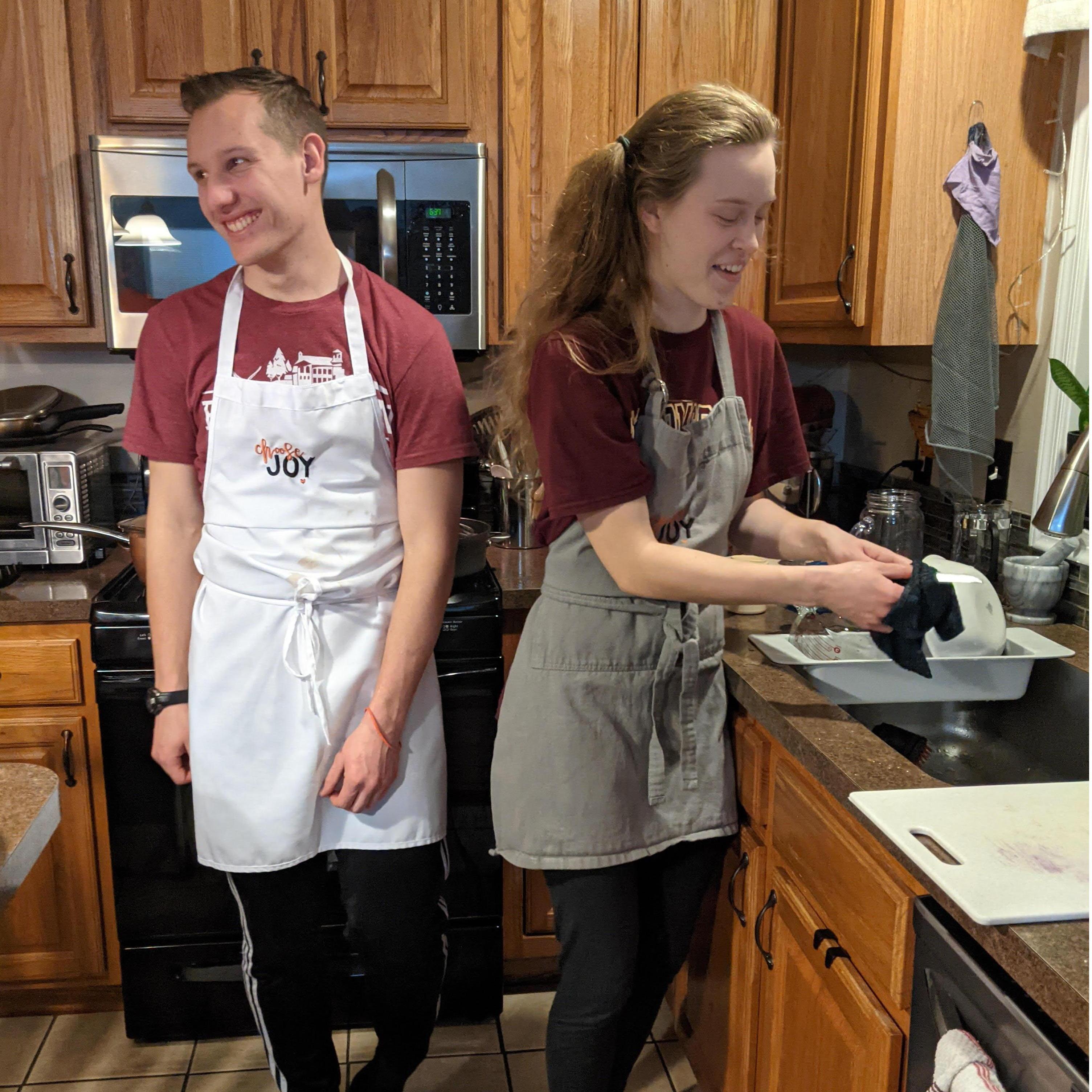 When Hannah had to get surgery, Josiah spent most of the weekend with her keeping her mind off things. This was the first time we baked together. 