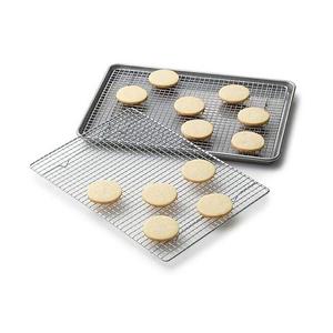 Libertyware - Professional Cross Wire Cooling Rack Half Sheet Pan Grate - 16-1/2" x 12" Drip Screen (Set of 2)