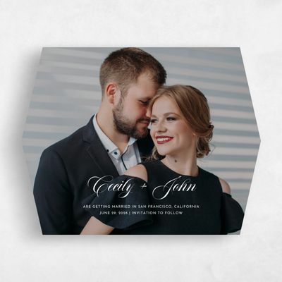 White Diamond Wedding Save the Date - Wilmington Photo