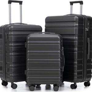 Merax 3-Piece ABS Hardshell Luggage Sets – Lightweight, Tough & Scratch-Resistant