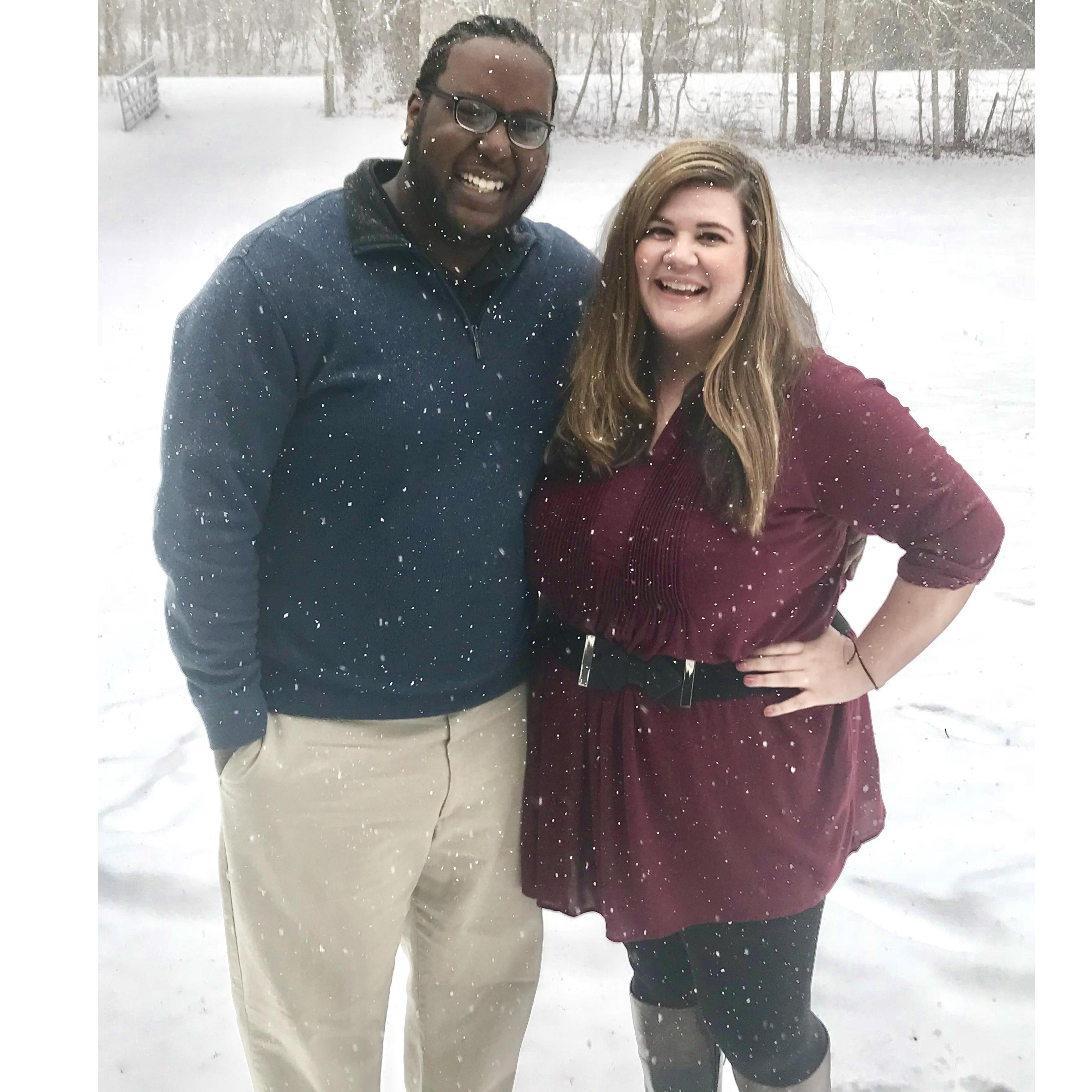 Katie took Q home to Michigan for Christmas!