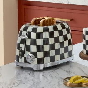 MacKenzie Childs Courtly Check 2-Slice Toaster - Black/White