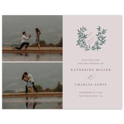 Lavender Mist, Pink Wedding Digital Save the Date - Willow Multiphoto