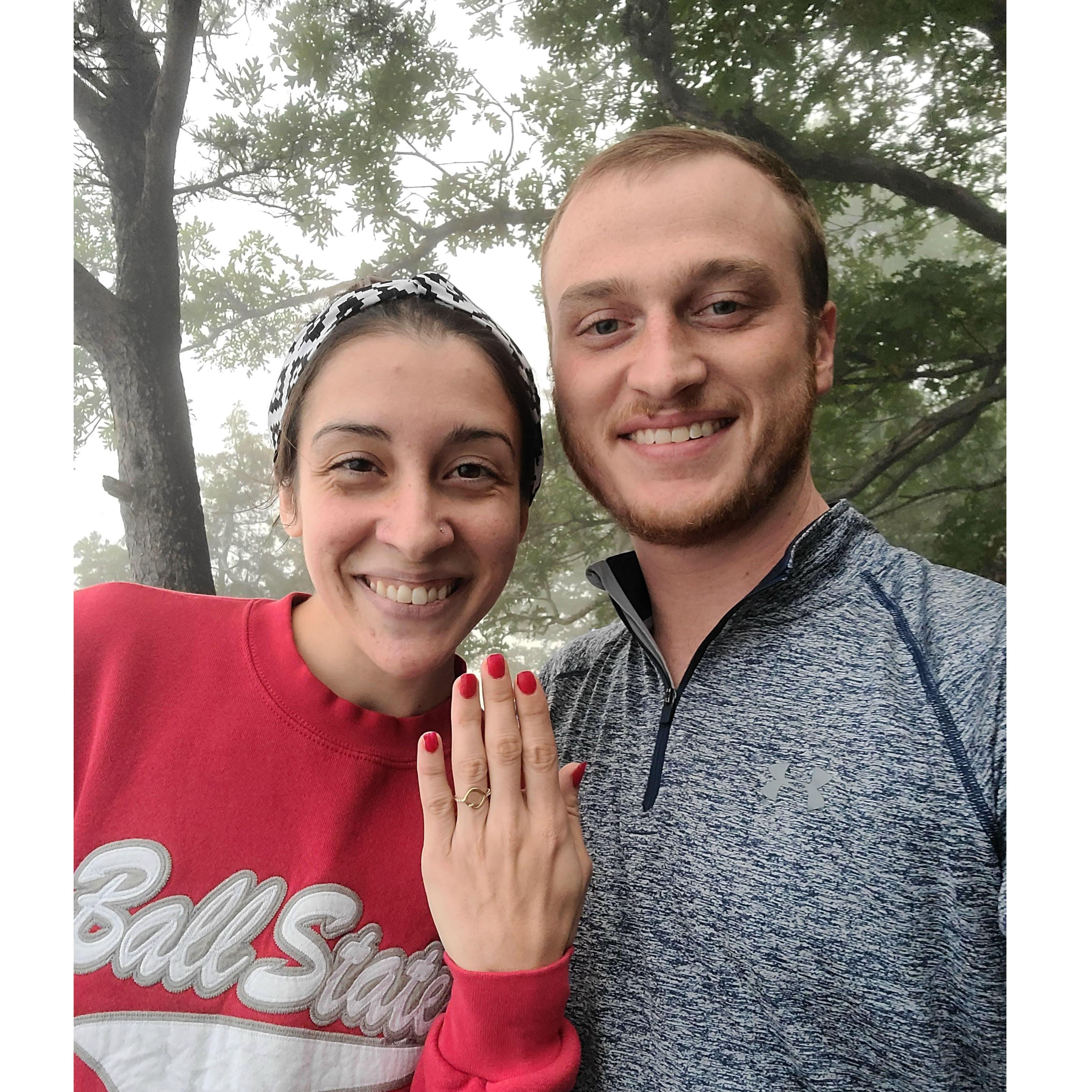 On Mt. Yonah in northern GA - She said "Yes!"
