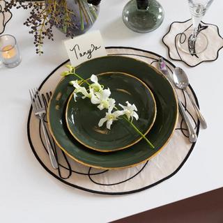 Line Drawing Embroidered Placemat, Set of 4