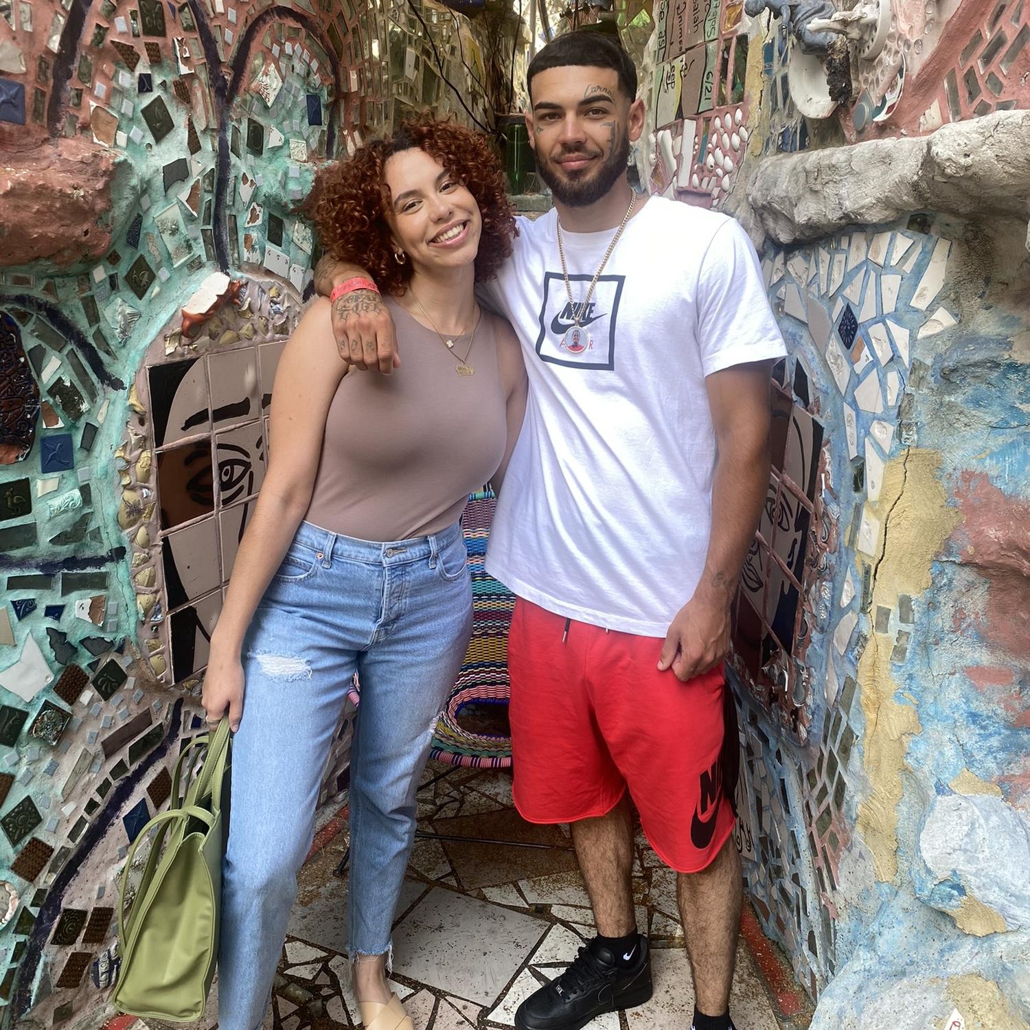 Our first date was at a church singles retreat in Philly. 
Jeff took her to Magic Gardens in Philly.