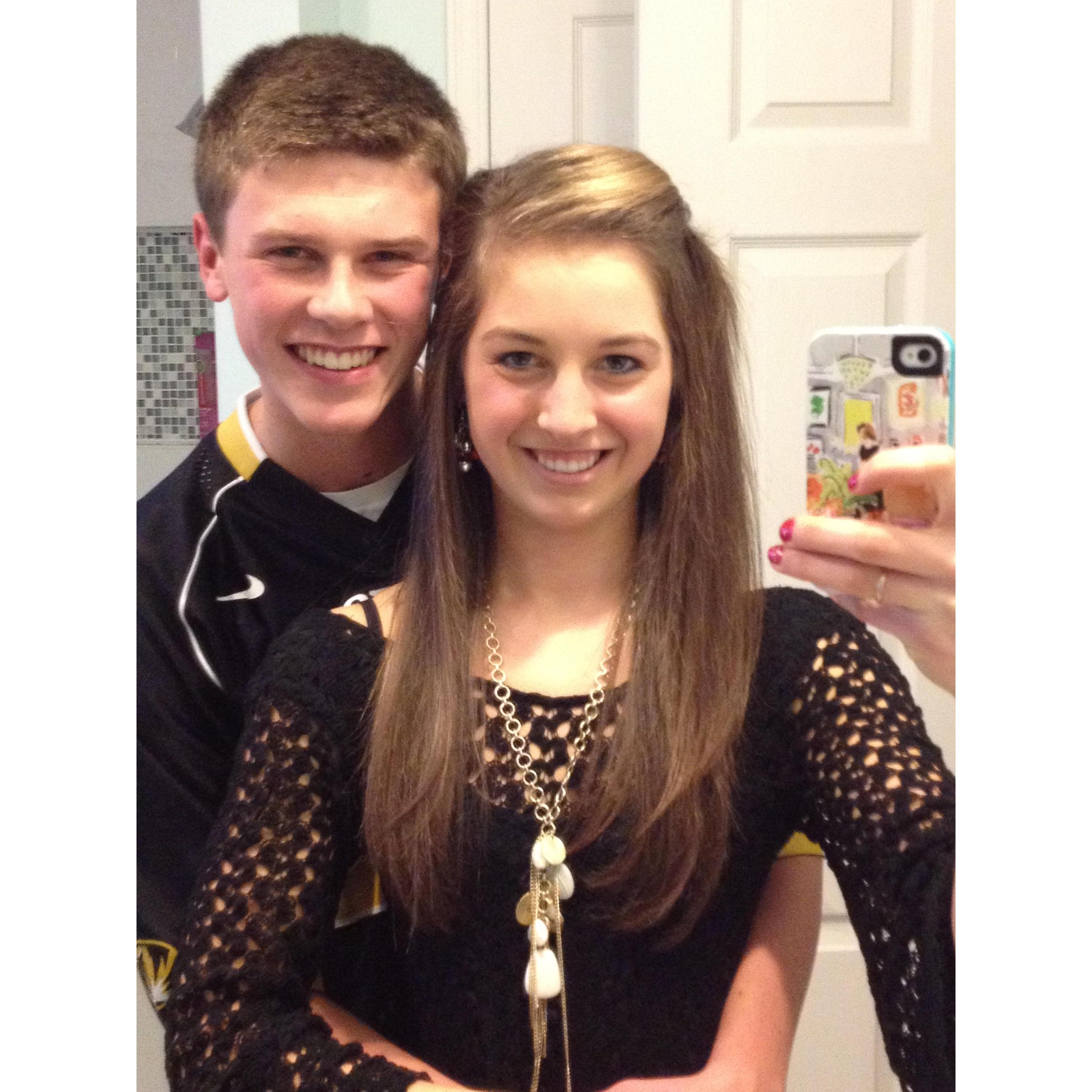 We first started dating when we were 15 years old.