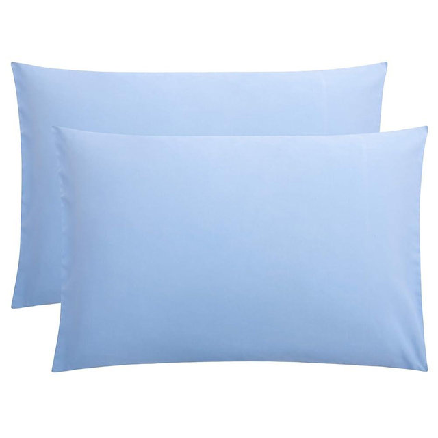 FLXXIE Pillow Cases Queen, Soft Microfiber Pillow Covers with Envelope Closure, Wrinkle Resistant Pillowcases, 2 Piece Set, 20x30, Sky Blue