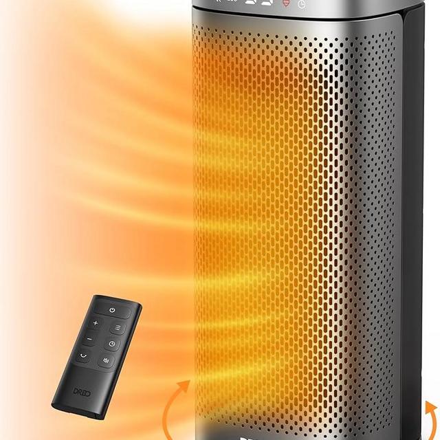 Dreo Space Heaters for Indoor Use, 1500W Fast Heating Portable Heaters with Remote, Large PTC Ceramic Electric for Bedroom, 12H Timer, 70° Oscillation, Overheat Protection, Safety Heat for Home Office