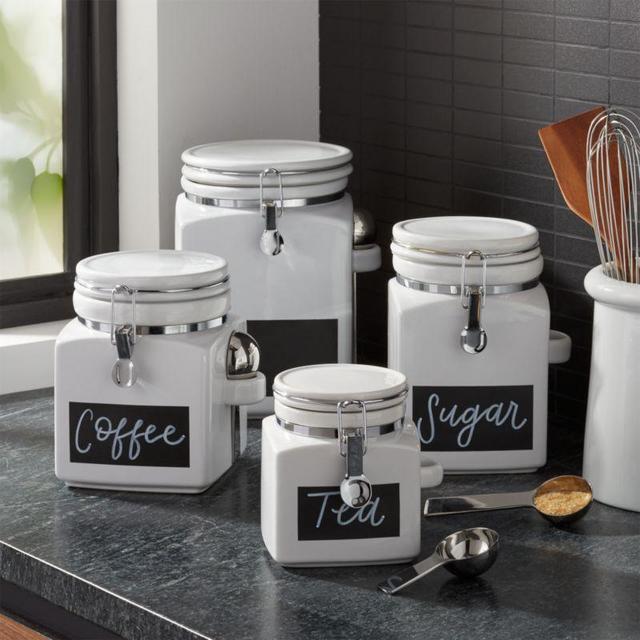 Large Clamp Canister with Chalkboard