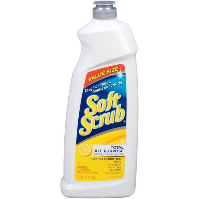Soft Scrub Total All Purpose Bath and Kitchen Cleanser Lemon Scent  36 oz