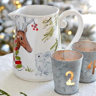 Deer Friends Holiday Pitcher