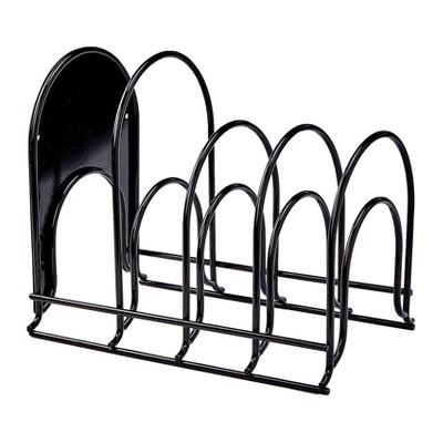 Cuisinel 12.2 In Heavy Duty Extra Large 5 Pan & Pot Organizer 5 Tier Rack, Black