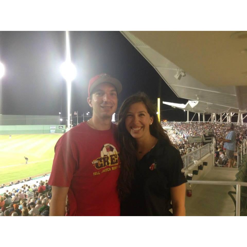 Madie was working for the Red Sox at their Spring Training complex and Scott drove all the way from Macomb to visit!