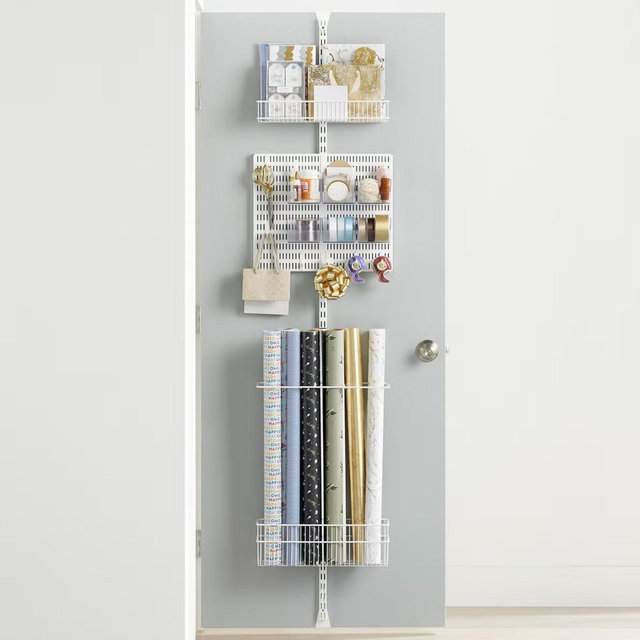 Elfa Utility Mesh Gift Packaging Over the Door Rack White