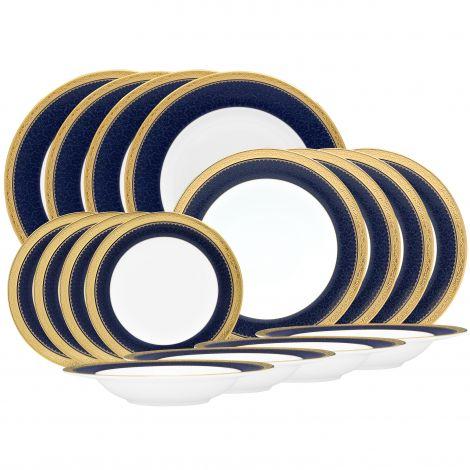 16-Piece Set Odessa Cobalt Gold