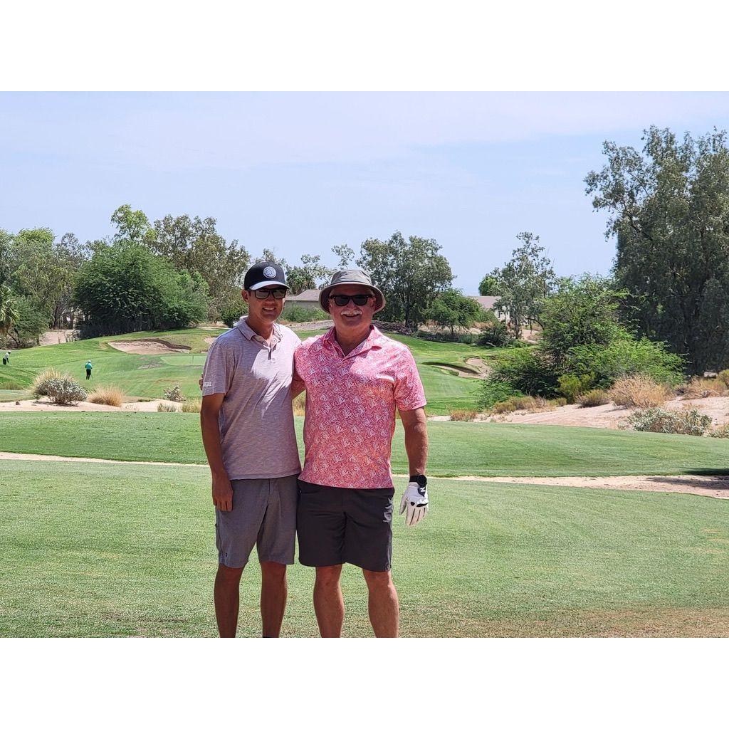 Justin golfed a lot with Becca's dad, Mike