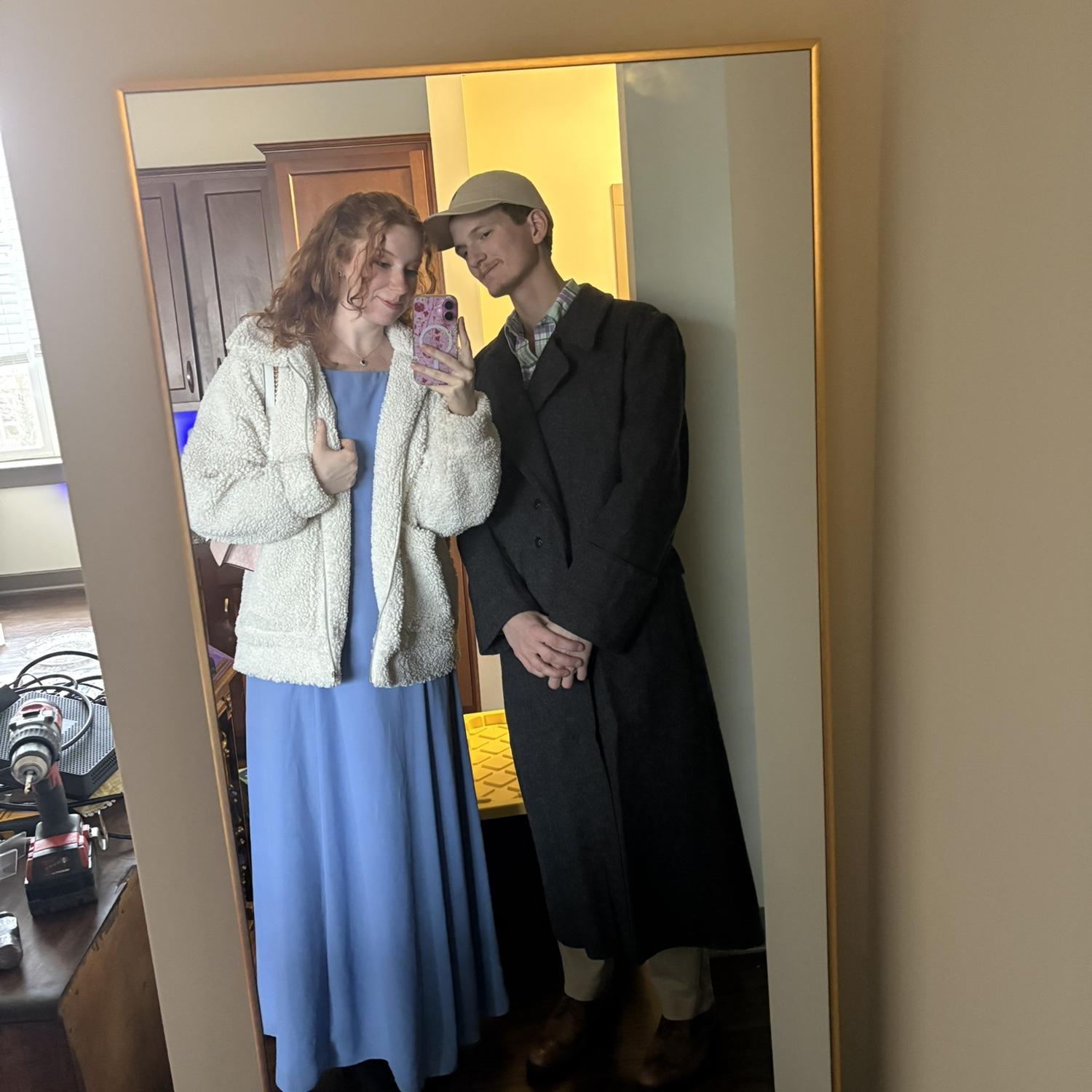 December 2025, we move back to Ohio and start wedding planning! (Taken before seeing Hamilton in Cincinnati!)