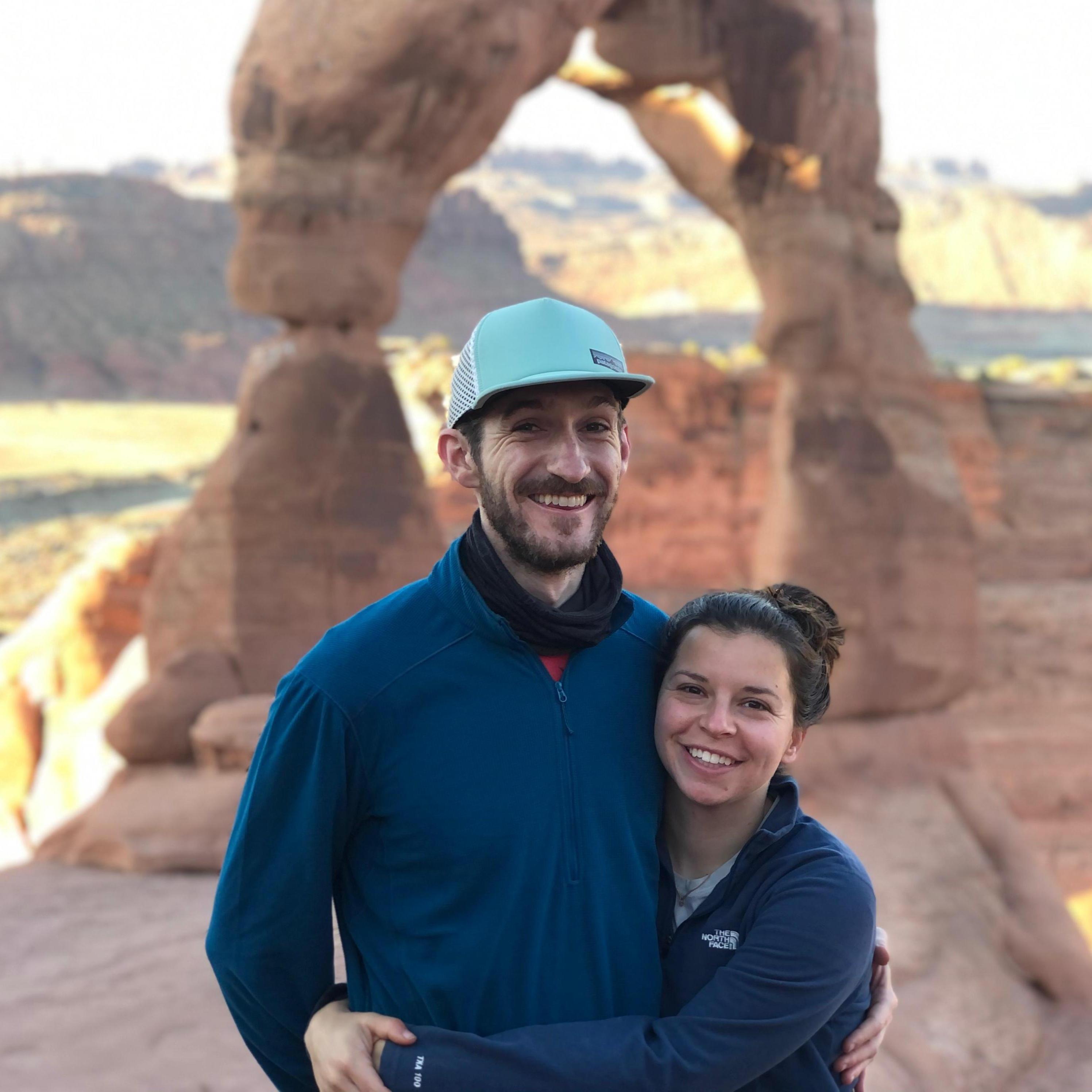 Sunrise hike to delicate arch in Utah!