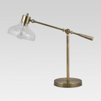 Crosby Glass Desk Lamp Brass Includes Energy Efficient Light Bulb - Threshold™
