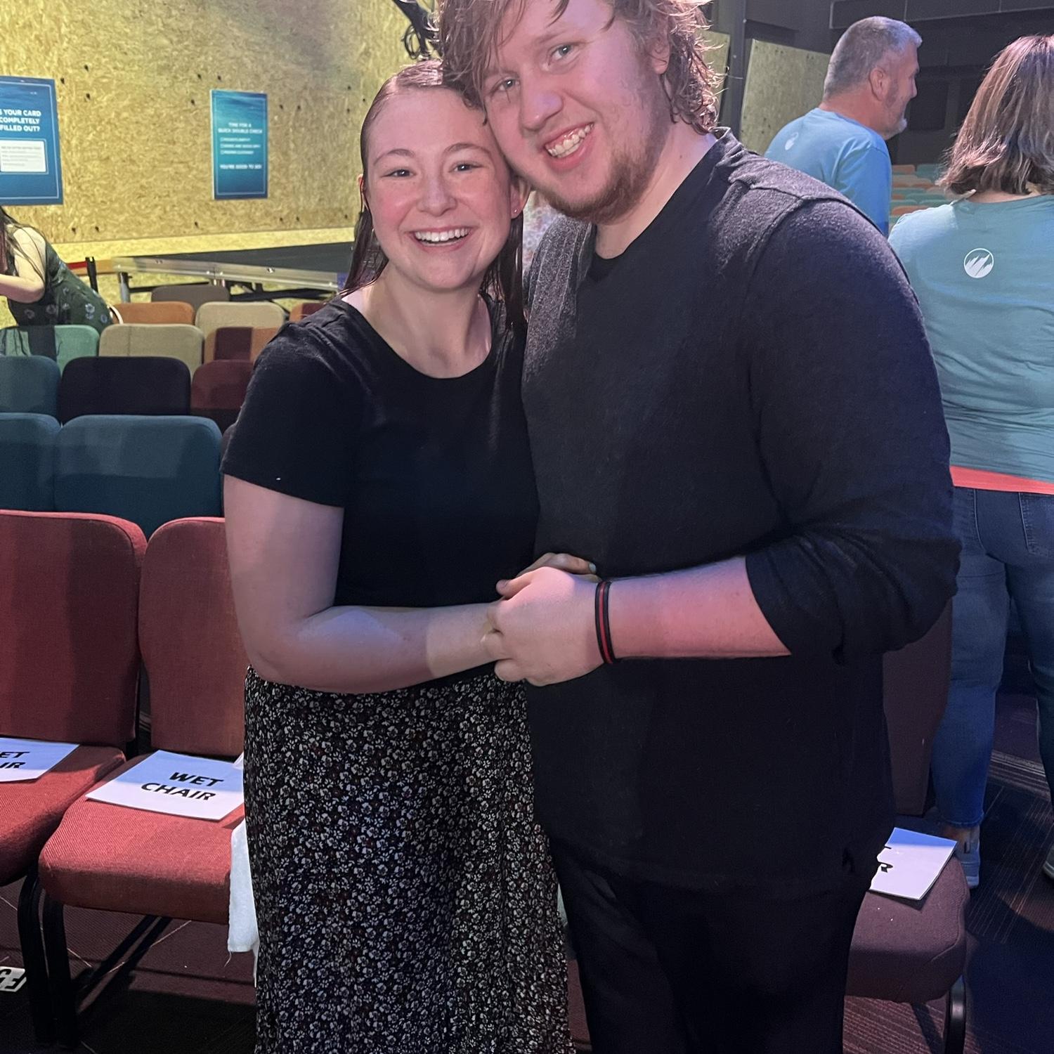 The day Caleb and Sabrina got baptized together!