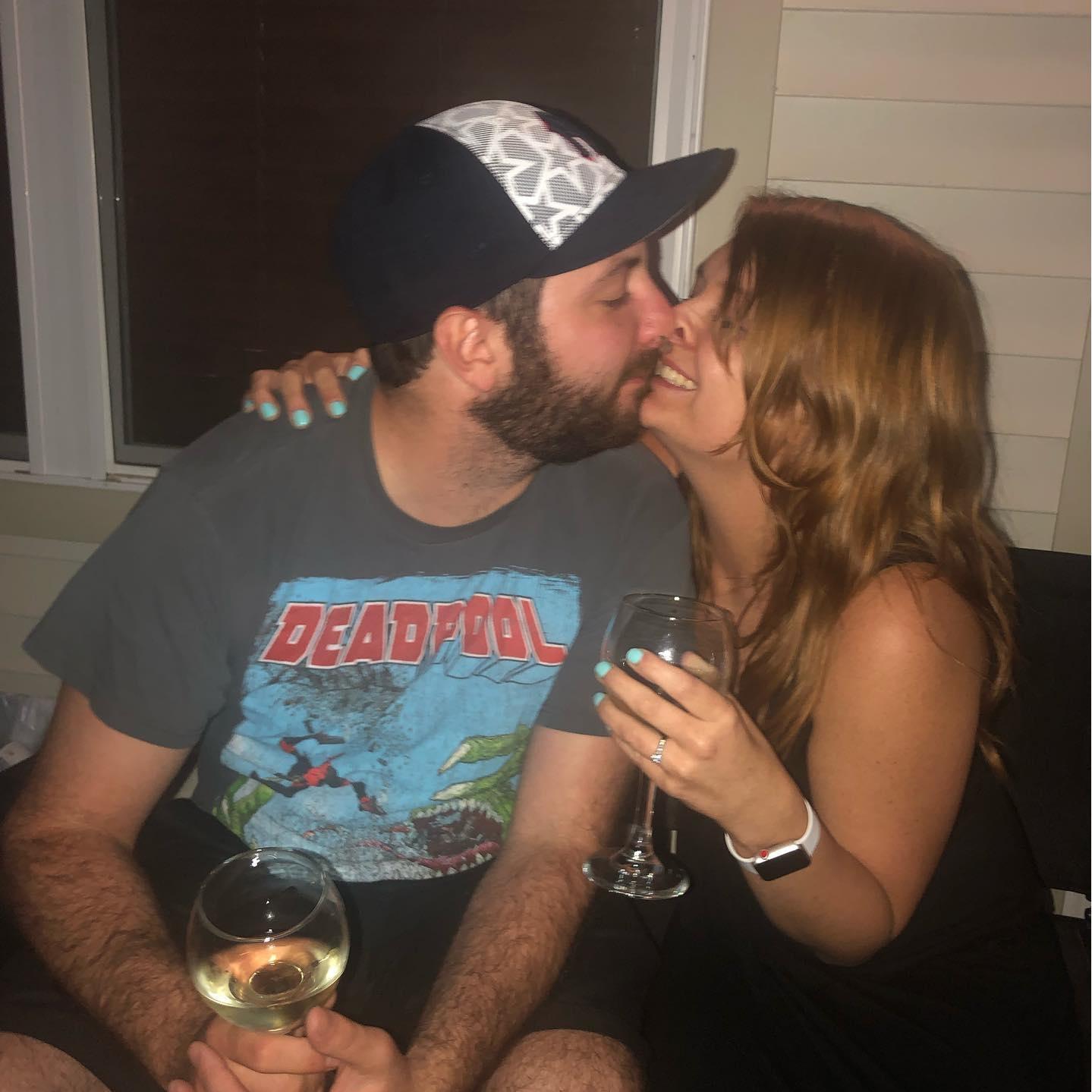 The night we got engaged! Obviously called for some wine!