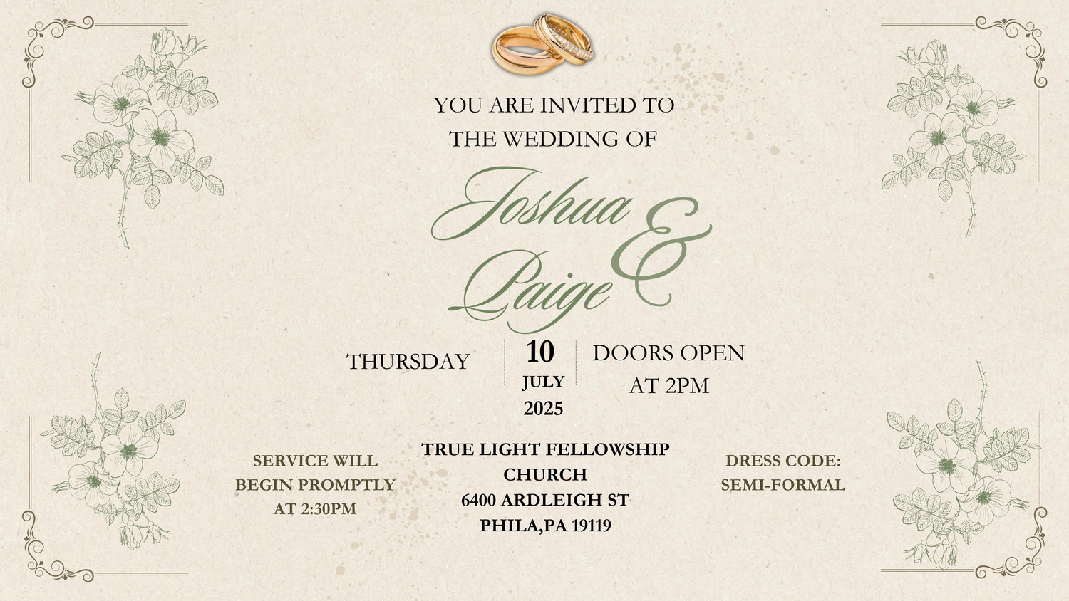 The Wedding Website of Joshua Wilkinson and Paige Jones