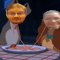 Enjoying a lovely Italian meal together.
