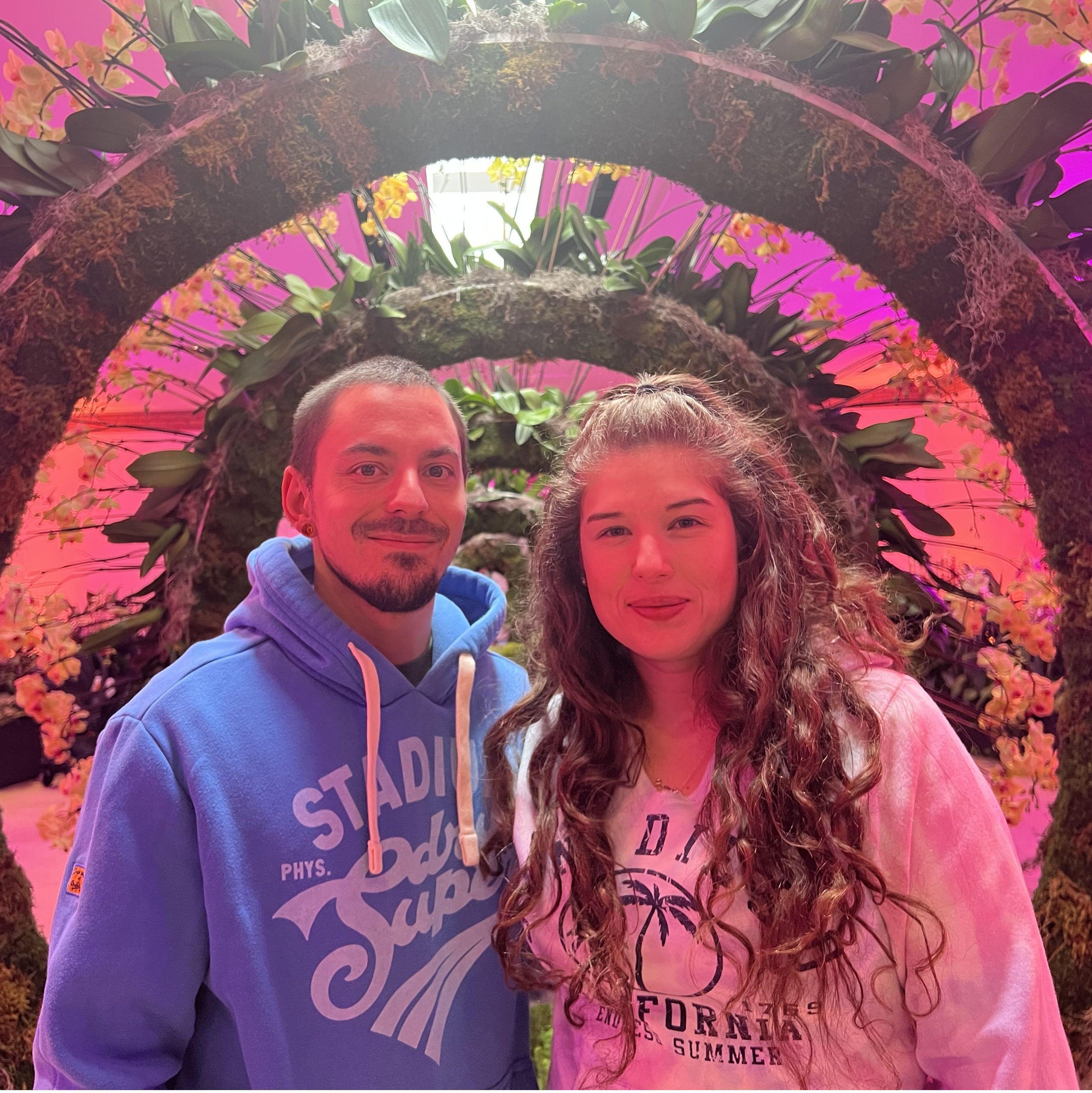 February 14, 2023: Celebrating Valentine's Day at the Chicago Botanic Garden Orchid Show.