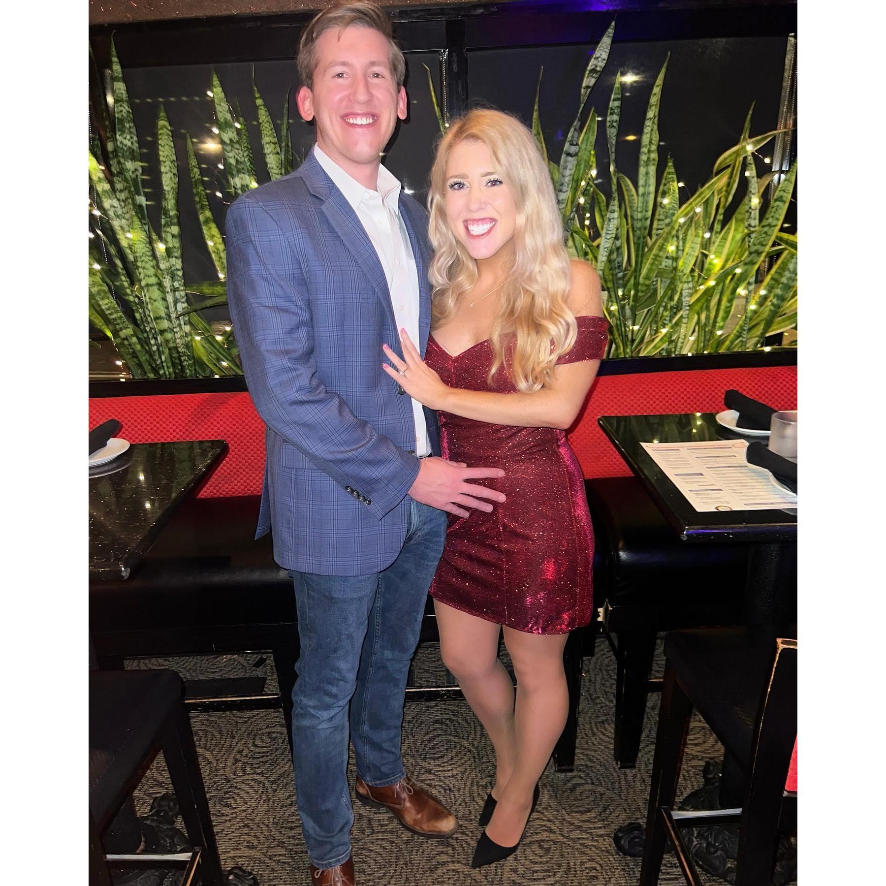 Engagement Night at one of our first date spots.. Cafe Trio