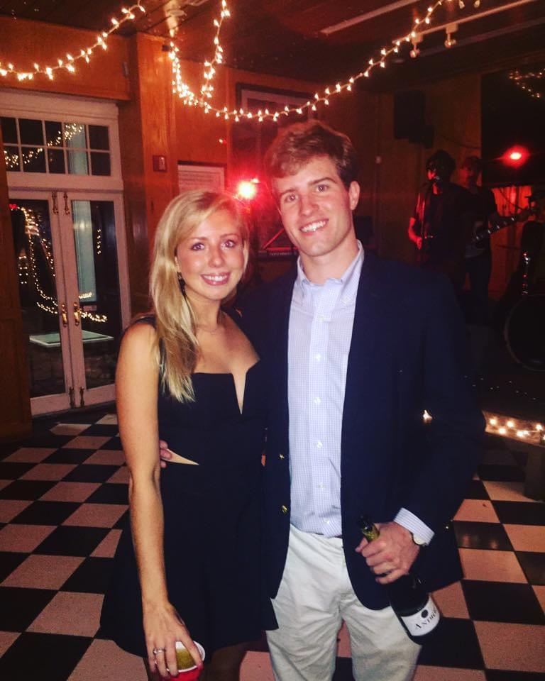 One of our first pictures together - the Phi Delt Champagne Cocktail party 2017