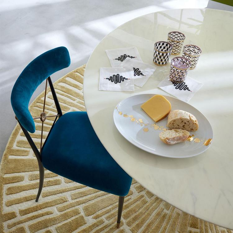 Lot De 4 Sous-verres Jonathan Adler Trousdale - Porcelaine Colorée - Neufs