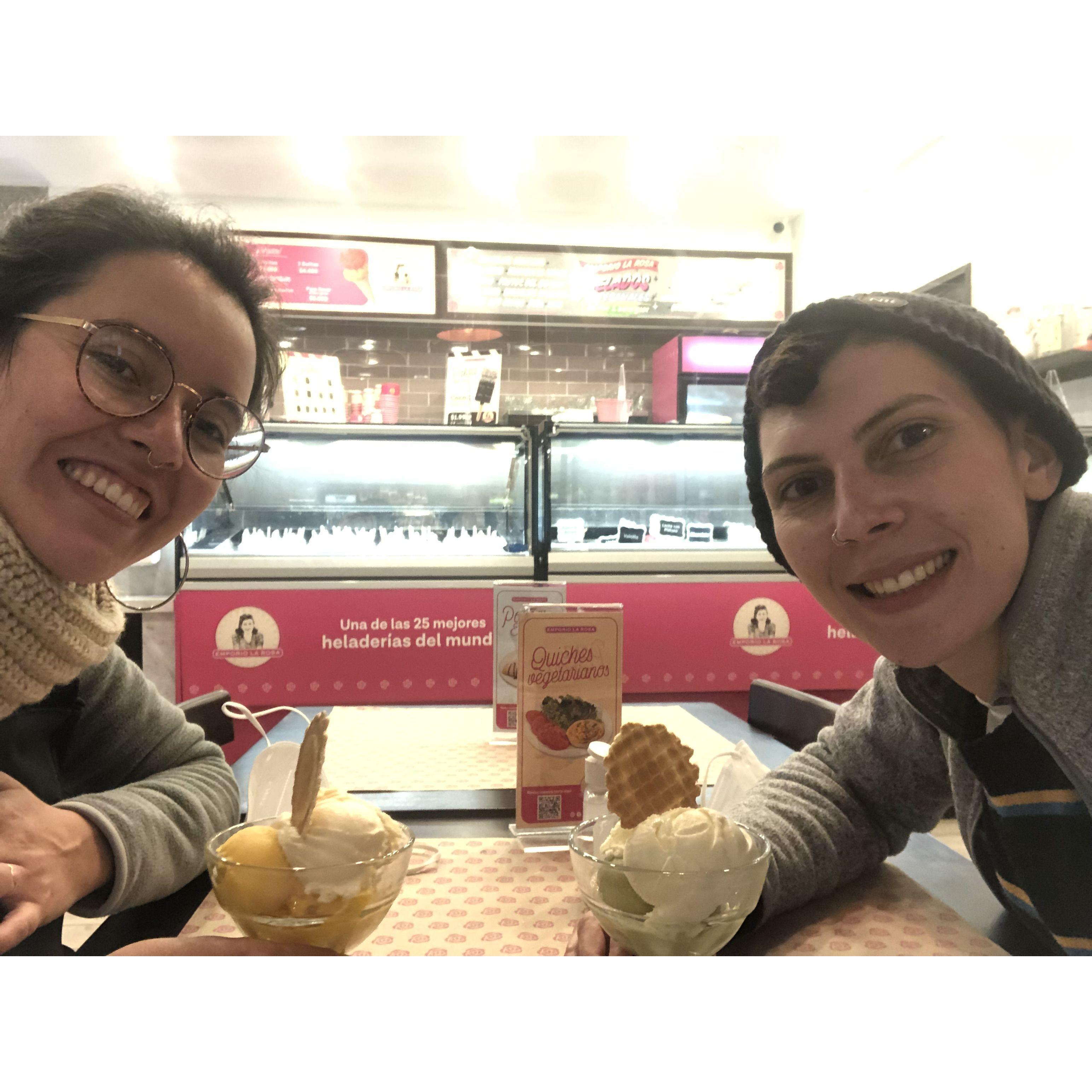First ice cream of Chile / primer helado de vuelta a Chile