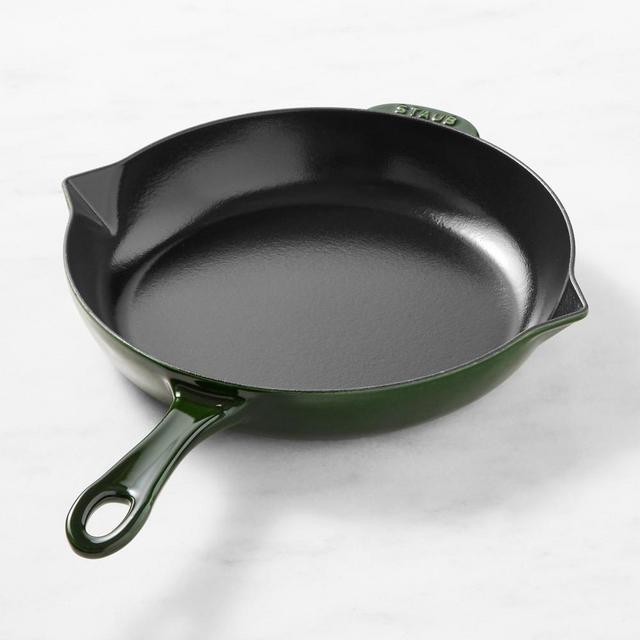 Staub Enameled Cast Iron Fry Pan, 10", Basil