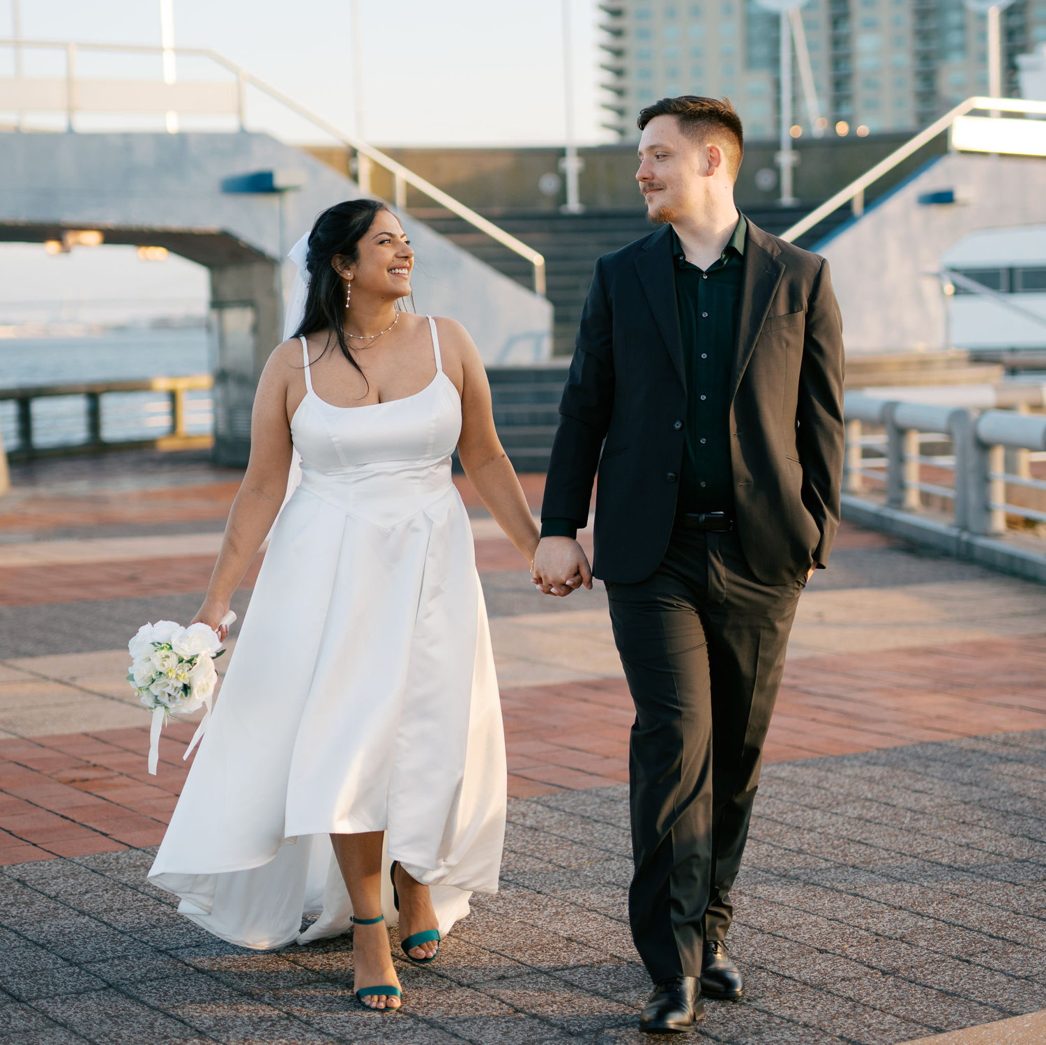 Ending at Penn's Landings, where we got engaged a year prior 💕