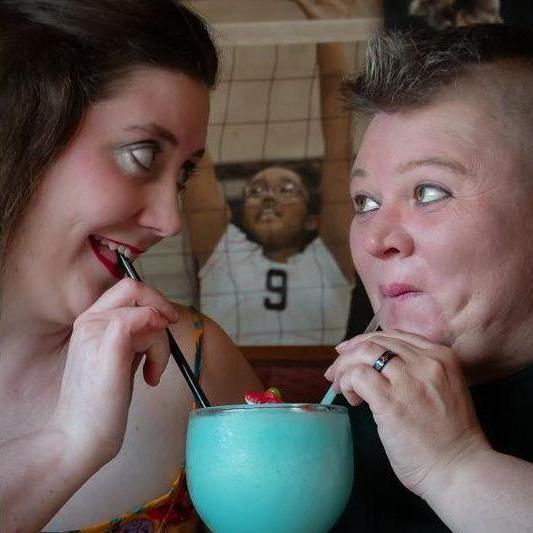 Reminiscing about our first date by sharing a Shark Bowl