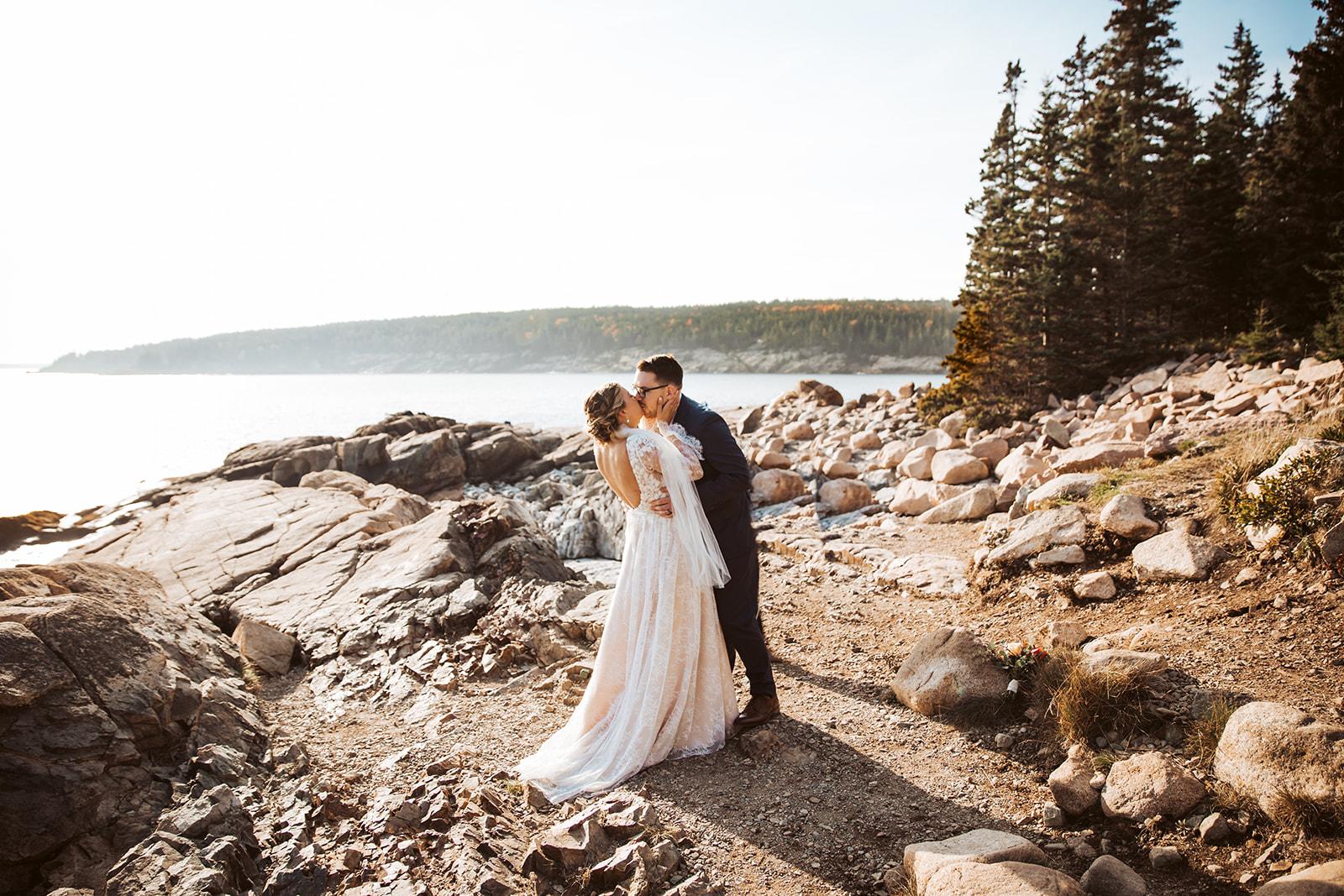 Our first kiss as husband and wife!