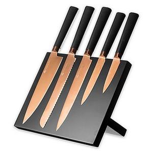 Titan 5-Piece Knife Block Set in Copper