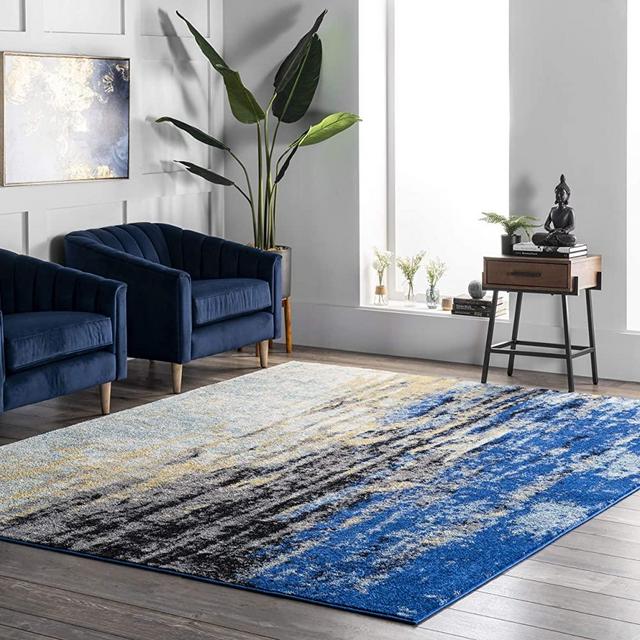 nuLOOM Waterfall Vintage Abstract Area Rug, 8' x 10', Blue