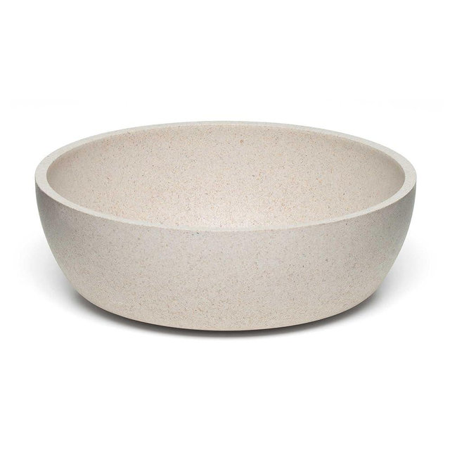 Loving Pets - Dolce Bamboo - Eco-Friendly Pet Bowls & Dishes for Dog, Cats, Puppy Food and Water Bowl -Sustainable and Dishwasher Safe, Made with Real Bamboo (Large, Oat-Beige)