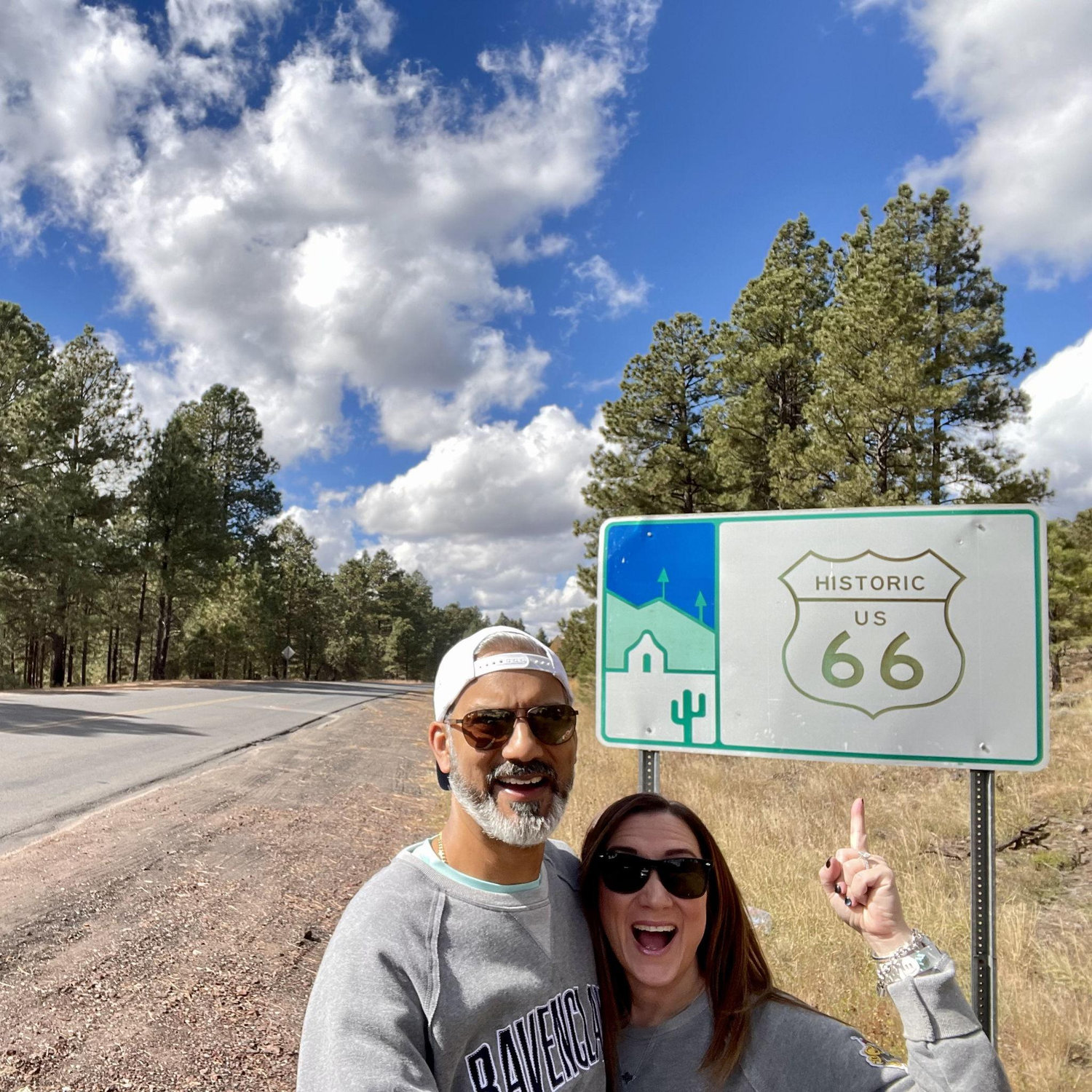 Exploring Historic Route 66 together in Flagstaff, Arizona.
