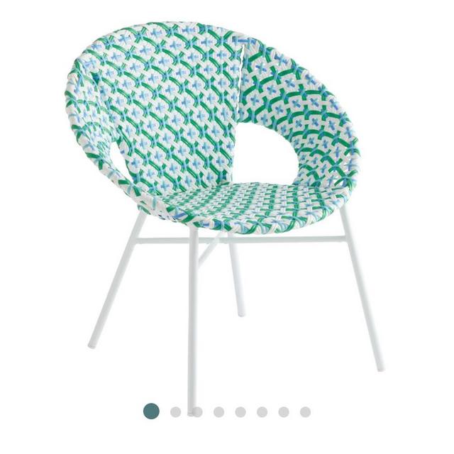 Camden Round All Weather Wicker Patterned Outdoor Chair - World Market